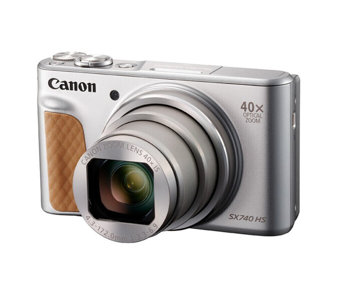 佳能/CANON PowerShot SX740 HS 3.0英寸/2000-2999万/数字式相机/1/1.9英寸/SD卡+SDHC卡+SDXC卡/单机身/银色/数字照相机